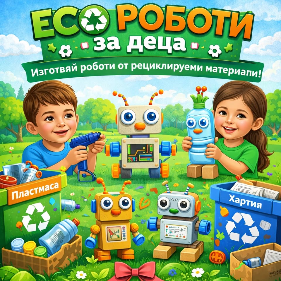 🌱🤖 Детска работилница „Еко роботи“ 🤖...