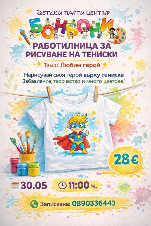 Работилница за рисуване на тениски – Люб...