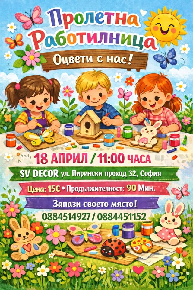 пролетна работилмница за деца