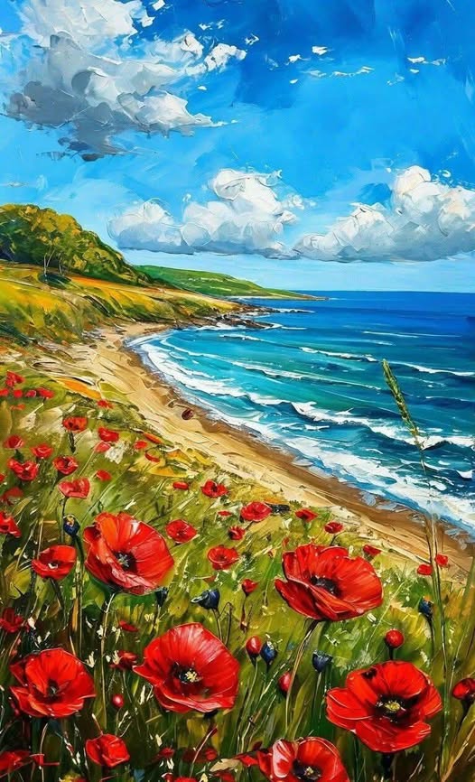 Рисуване за деца  пъстра картина Море.