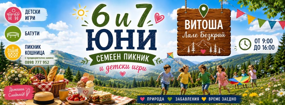 Семеен уикенд с детски игри и пикник //...