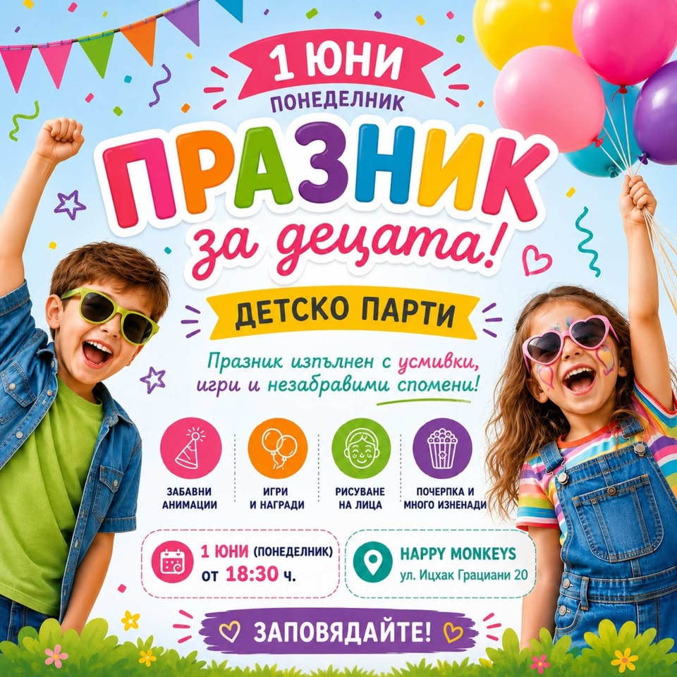 Деня на детето - детско парти