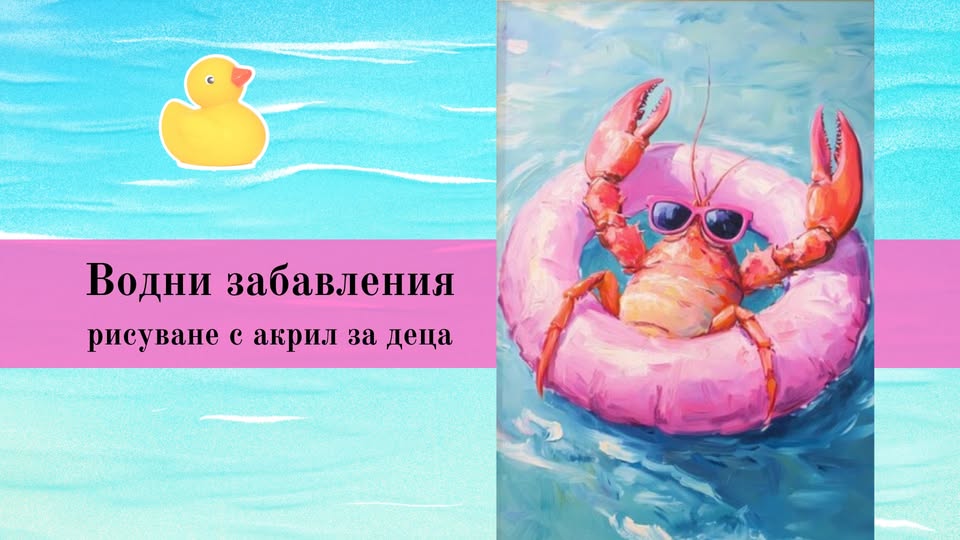 Водни забавления-Рисуване с акрил за дец...
