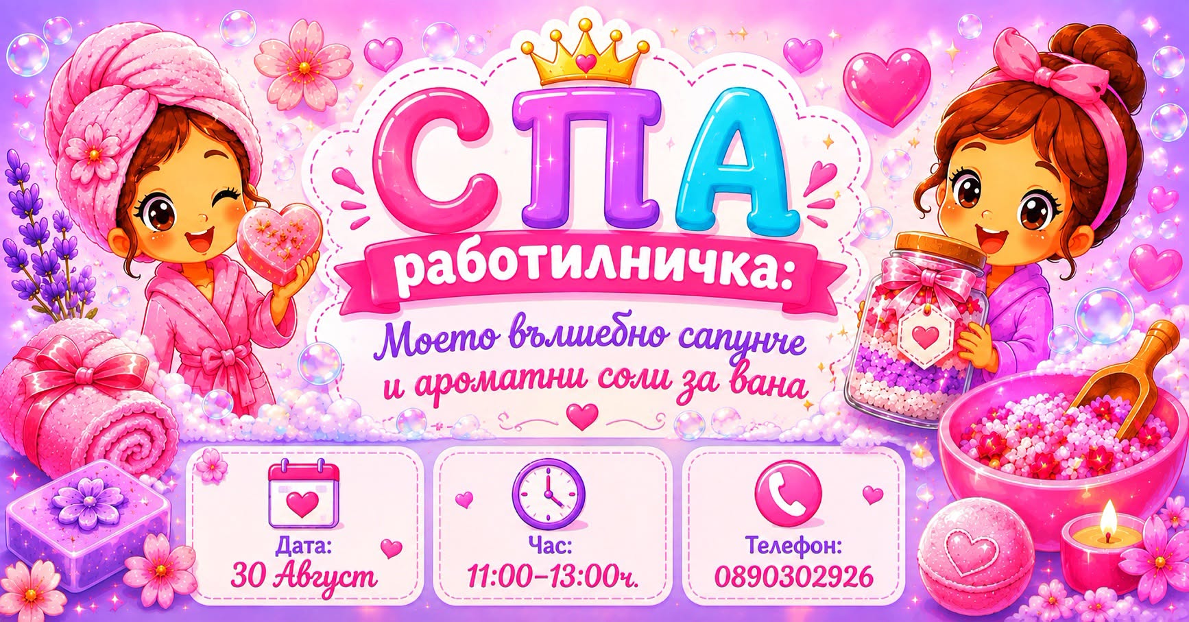 СПА работилничка за деца: Моето вълшебно сапунче и ароматни...