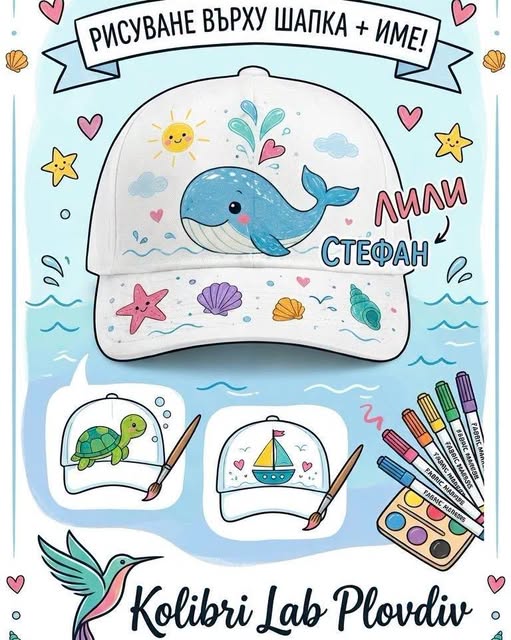 Рисуване върху шапка 