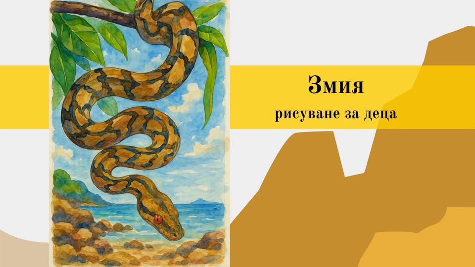 Змия-Рисуване за деца
