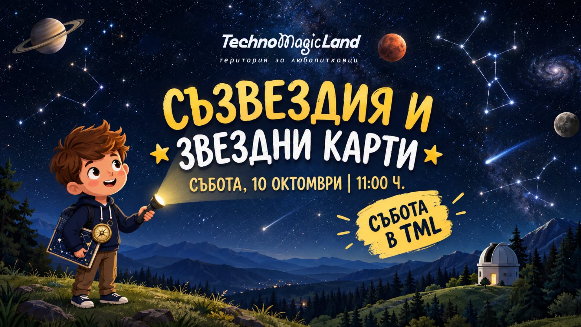 "Съзвездия и звездни карти" демонстрация...