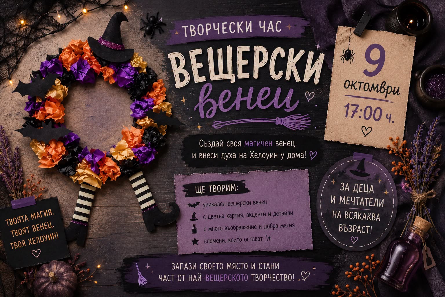 ТВОРЧЕСКИ ЧАС: ВЕЩЕРСКИ ВЕНЕЦ 