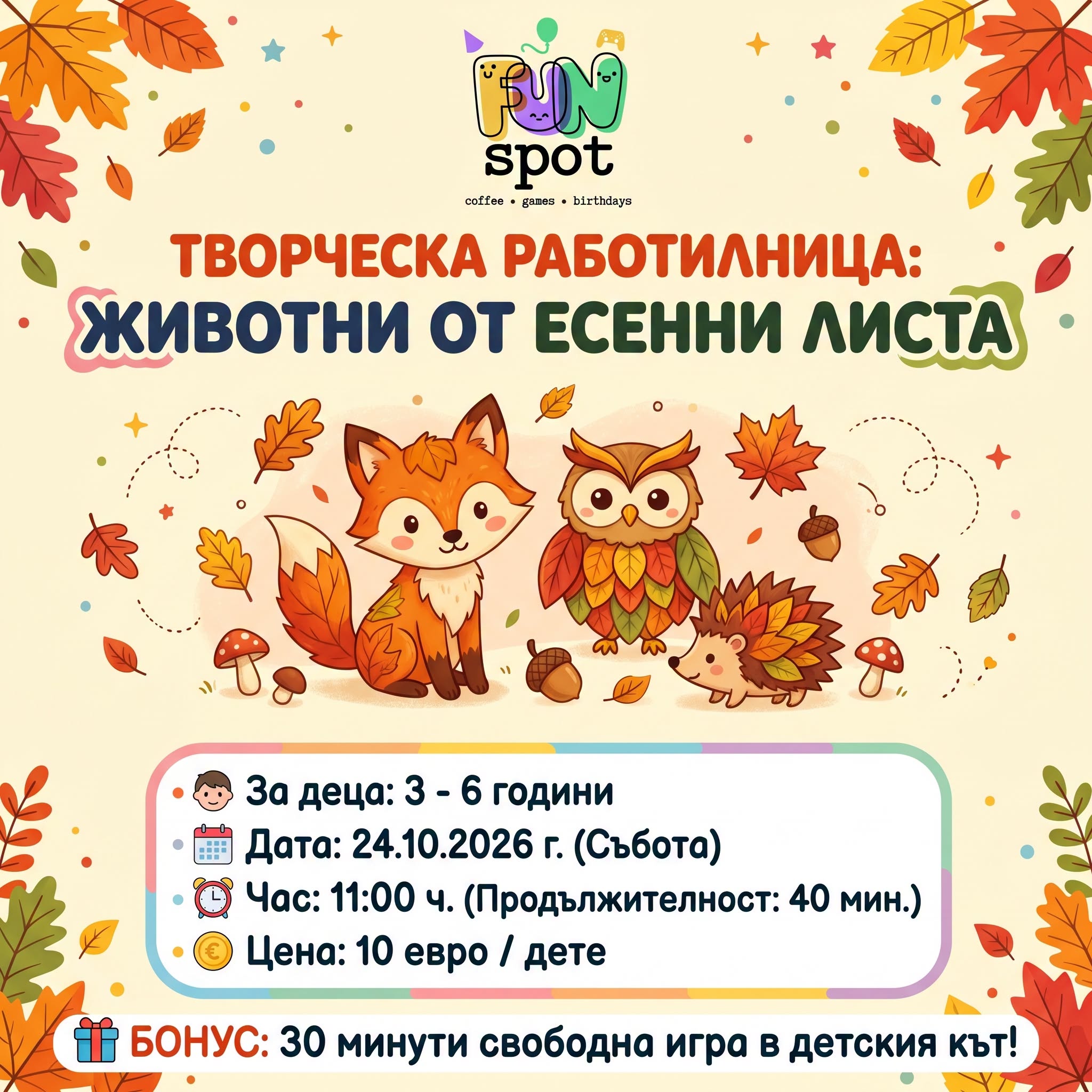 Есенно творчество и забавления във Fun S...
