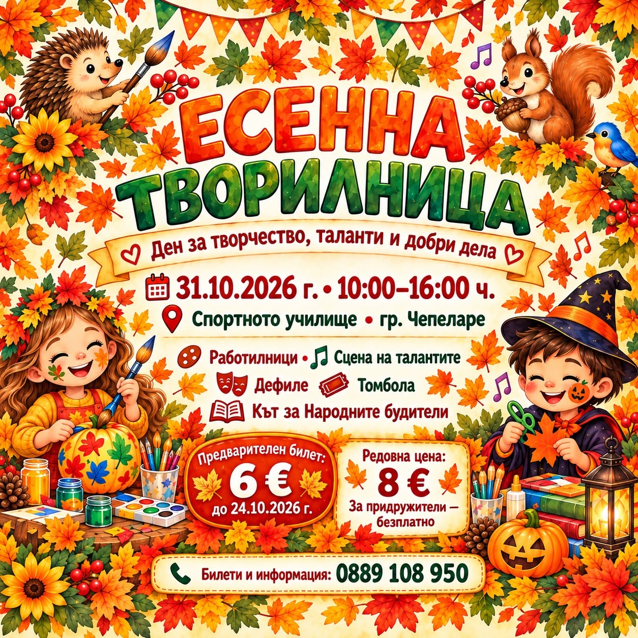ЕСЕННА ТВОРИЛНИЦА за деца