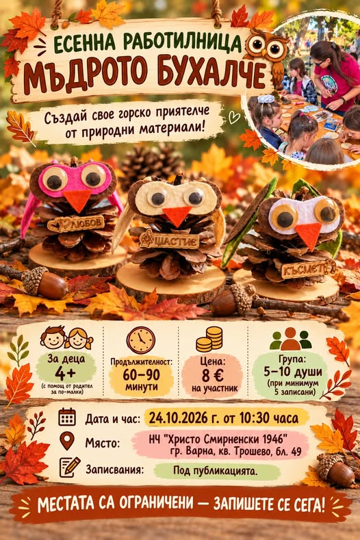 Есенна работилница: „Мъдрото бухалче“ 