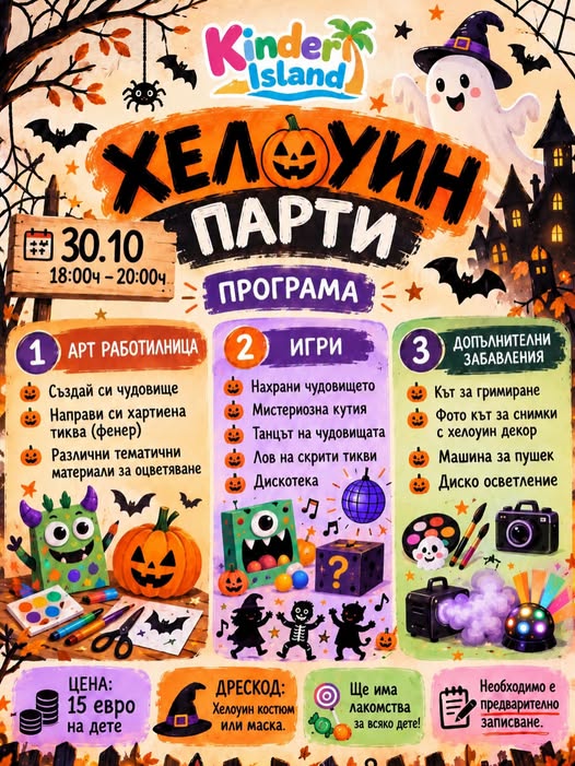 ХЕЛОУИН ПАРТИ В KINDER ISLAND!