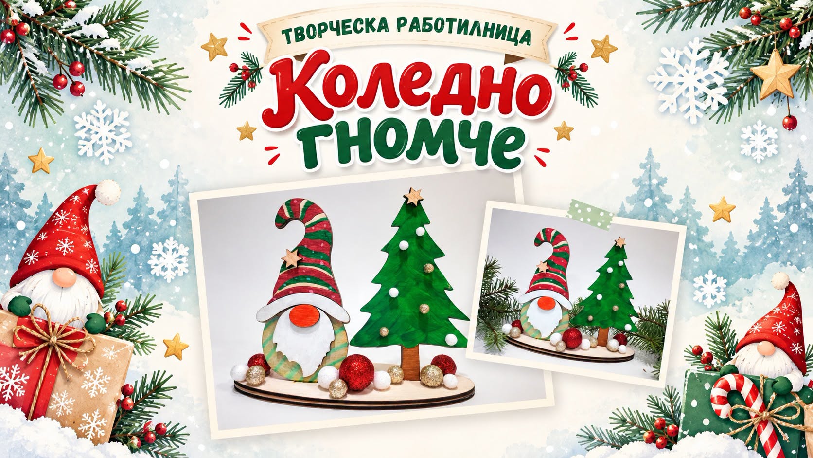 Коледно гномче - творческа работилница